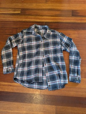 Carhartt Women's Plaid Button Down Flannel Size Large Long Sleeve