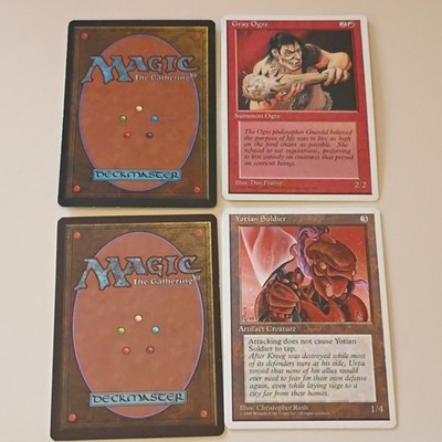 Magic: The Gathering Red Lot - Grizzled Wolverine, Varchild's Crusader, Gray Og 
