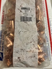 (50ea) Nibco 9097200 , 1/2"  C x C x C  Copper Tee , Free Shipping