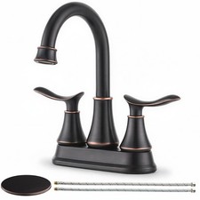 Modern 2 Handle Oil Rubbed Bronze Bathroom Faucet, Bronze Bathroom Faucets RV...