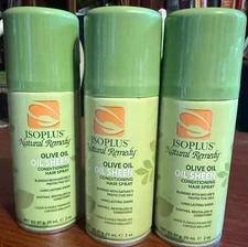 (3) Isoplus Olive Oil Sheen Conditioning Hairspray - 2 oz each