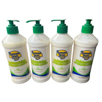 Banana Boat Moisturizing After Sun Lotion Aloe Vera Vitamin E 16oz Pump 4 Pack