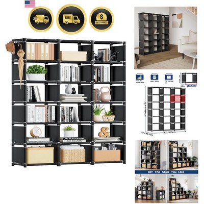 Bookcase Storage Shelf 18 Cube Large Organizer for Bedroom Living Room Office