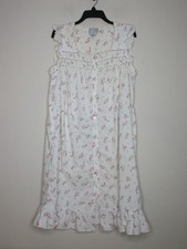 Blair Womens VTG Full Button Front Prairie Cottage Front Floral Night Gown L B15