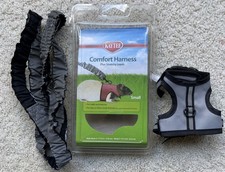 Kaytee Comfort Harness  Stretchy Leash For Rats  Small Animals Silver/Black