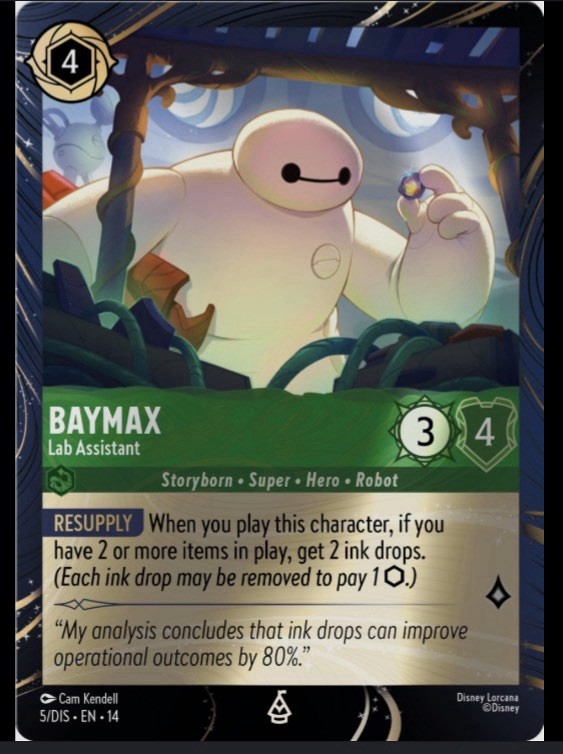 Baymax Lab Assistant Lorcana Disney Destinations Promo 5/DIS. Pre Release 10/16