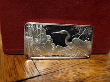 1 OZ THE BAYOU LOUISIANA AMERICATHE BEAUTIFUL .999 SILVER ART BAR  112.72 per troy oz
