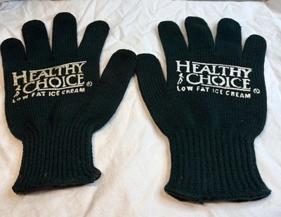 Healthy Choice Low Fat Ice Cream Vintage Green Gloves 