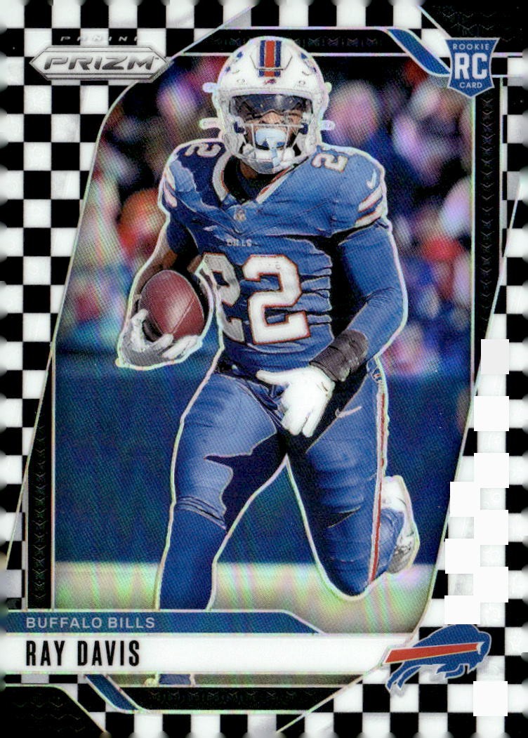 2024 Panini Prizm Prizms Black and White Checker #382 Ray Davis - NM-MT