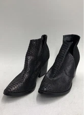 Not Rated Laura Marano Black Snakeskin Cutout Ankle Boots Booties Size 8.5