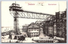 Antique Sweden Postcard Stockholm Katarinahissen Lift 1912 Antique Sweden Postcard Stockholm Katarinahissen Lift 1912