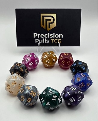 Acrylic D20 Dice -Mult Colors & Styles - MTG / D&D / TTRPG - Choose your Design