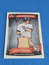 JEREMY HERMIDA 2010 TOPPS BASEBALL SERIES 1 PEAK PERFORMANCE GAME-USED BAT