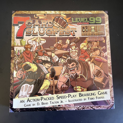 7 Karten Slugfest Brettspiel World of Indines Level 99 Spiele OOP Speed Play Party