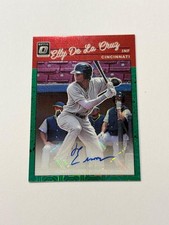 2023 Elly De La Cruz Panini Donruss Optic Green Prizm Auto /15 Cincinnati