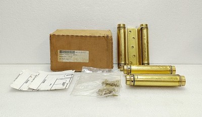 BOMMER 3029-5-633 MCMASTER 1479A28 DOUBLE ACTING SPRING HINGE 5'' DULL BRASS PAIR