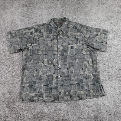 Tori Richard Shirt Hawaiian Mens 2XB Big Geometric Print Beach Lightweight 2XL