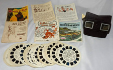 VIEW-MASTER Brown View plus 25 Reels Booklet ROY ROGER Popeye MICKEY MOUSE More