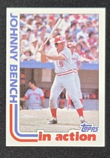 1982 Topps Johnny Bench In Action #401 Reds