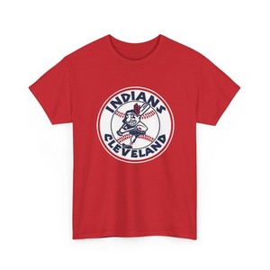 Cleveland Indians Baseball Swinging Chief Wahoo T-Shirt Great Sports Collectible