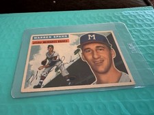 Topps 1956 Warren Spahn Milwaukee Braves #10 Base Set Vintage Baseball