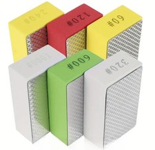 6er-Set Diamant-Handpolierpads, 60/120/240/320/600/1000 K&ouml;rnung, Nass- und...