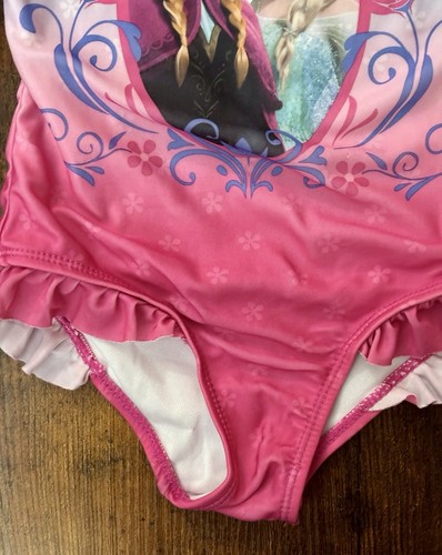 Disney Frozen Anna & Elsa Toddler Girl Bathing Suit Size 4T One-Piece - Picture 5 of 11