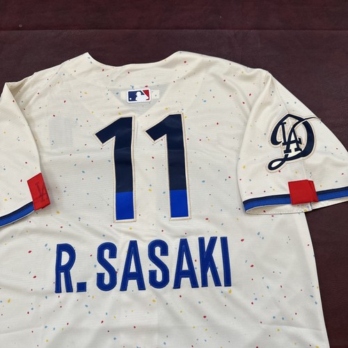 Camiseta Roki Sasaki Los Angeles Dodgers City para hombre grande novato #11 - Imagen 2 de 6