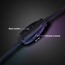 K20 Gaming Headset Headphone w Noise Cancelling Mic Surround Sound Over-Ear RGB 9