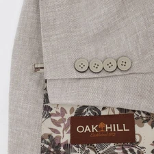 Oak hill sport coat men's 5XL 62/64 two button single breasted linen blend notch