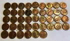 1938-D Lincoln Wheat Penny Cent - UNC Roll of 42 Beautiful Toning