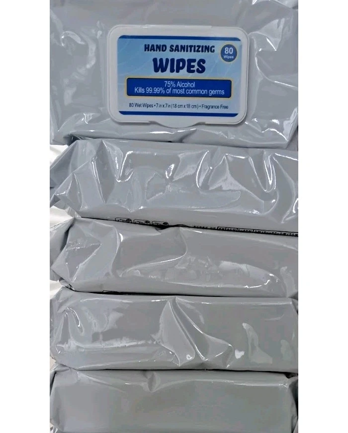Ethyl-Alcohol Hand Sanitizing Wipes (6-24pks)80ct Unscented Large Alcohol Wipes - Image 2 of 4