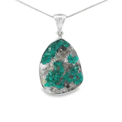 Starborn Dioptase Stein Anhänger Halskette (22'') grün