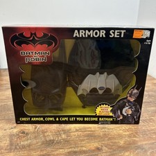 Batman & Robin Movie Armor Set Dress Up Cowl Cape Water Bat Laser Kenner 1997