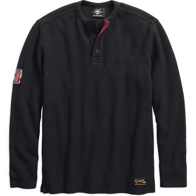 Harley Davidson Henley Shirt #1 Genuine Classics Sweater Sweathirt Pullover