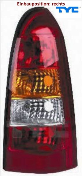 TYC 11-0391-01-2 Heckleuchte Rechts RüCklicht Hecklicht RüCkleuchte FüR Opel-image