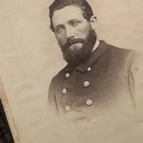 Original Civil War carte de visite of a Union officer, Thomas D ASH