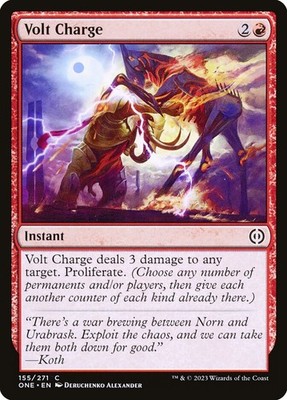 Volt Charge (155) Phyrexia: All Will Be One ONE MTG Magic
