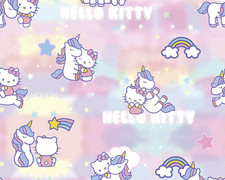 Little Johnny Hello Kitty Pink Kawaii 100% Cotton Children's Craft Fabric