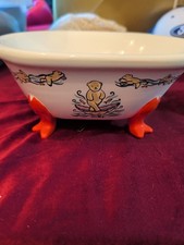 Vintage 1994 Muffy VanderBear Ceramiczne naczynie: kąpiel niedźwiedzia