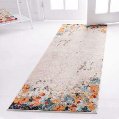Unique Loom Chromatic Collection Modern Colorful Floral Vibrant Abstract Area