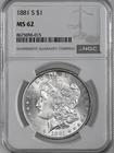 1881-S  $1  MORGAN SILVER DOLLAR  "SAN FRANCISCO"  NGC MS62  #8675096-015