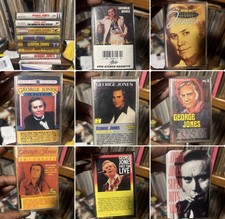 George Jones Cassette Lot Of 8 / With Felt / Outlaw Country / Super Hits / Legen