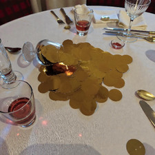 Confetti Yellow Gold 1 1/2 inch round Mylar Foil 1 ounce 750 pieces