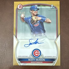 Topps 2023 Bowman Scott McKeon Gold Border Autograph #PPA-SM /50 Cubs MLB