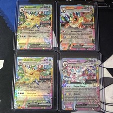 Pokémon TCG Prismatic Evolutions GX Full Art Lot 4x Leafeon Flareon Sylveon