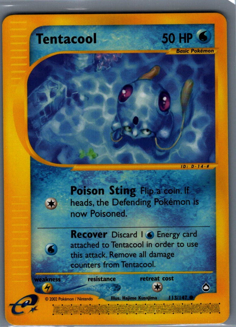 Tentacool Regular Common Aquapolis 113/147 NM