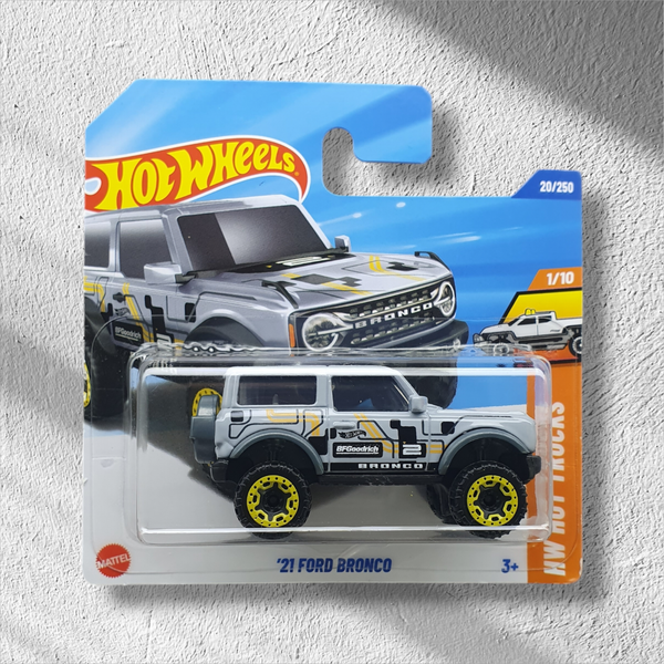 Hot Wheels '21 Ford Bronco 20/250 Hw Hot Trucks 1/10 Mattel Auto Neu & Ovp-image