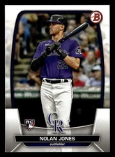 Nolan Jones 2023 Bowman #74 Colorado Rockies ROOKIE Free Shipping