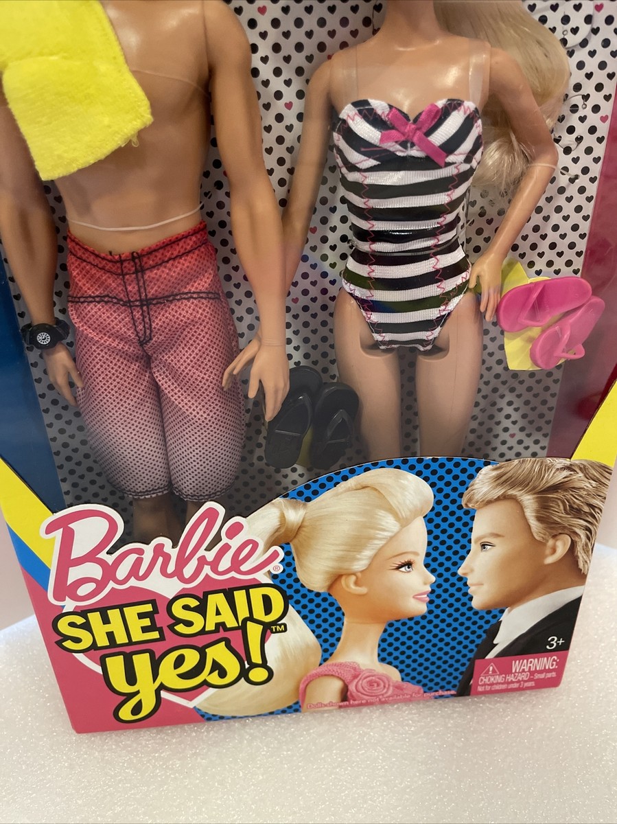 Barbie - SHE SAID YES! - Barbie & Ken 2 doll set - #T7431 - NRFB